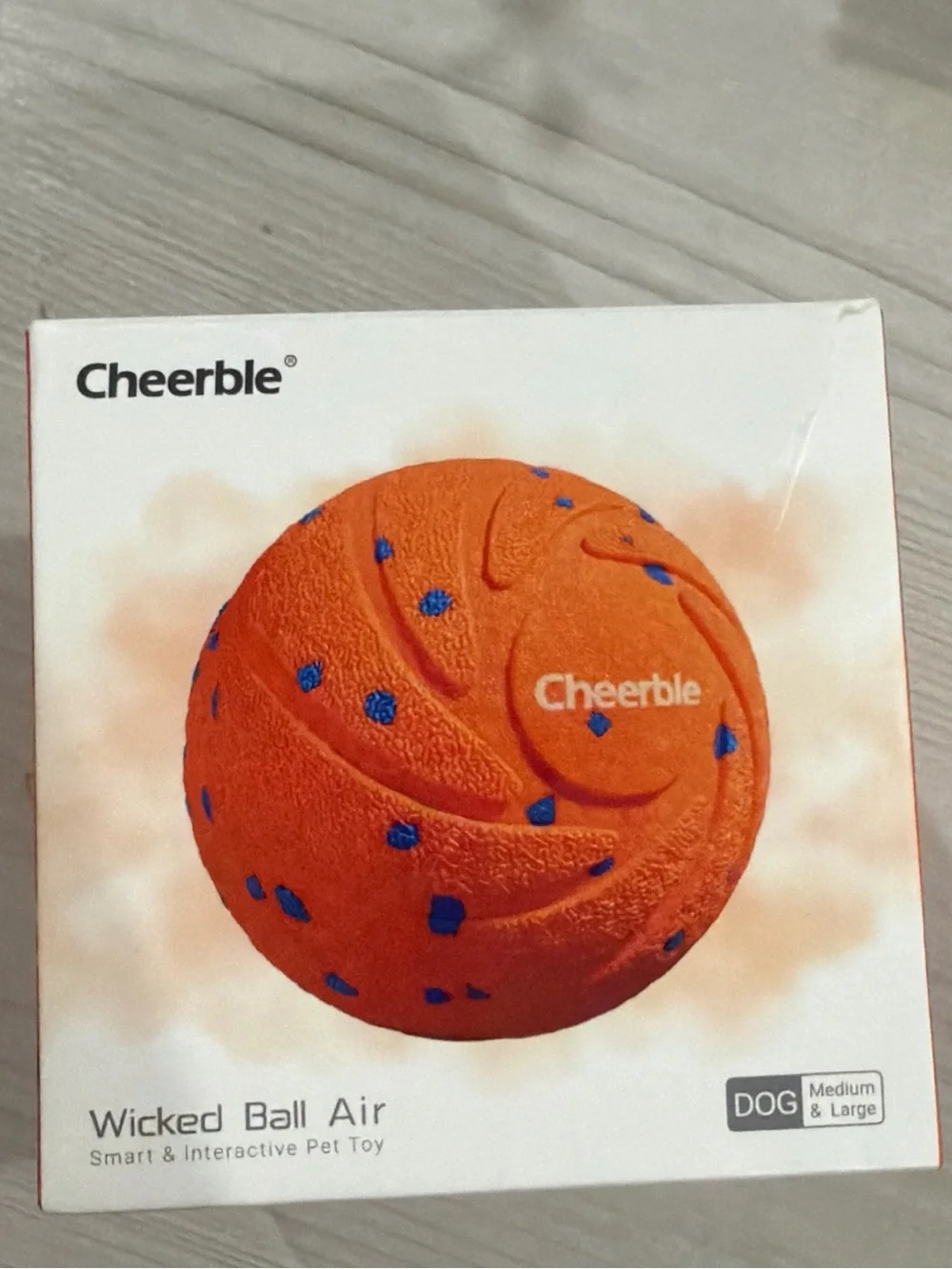 Cheerble Wicked Ball AIR Smart Interactive Dog Toy- Orange
